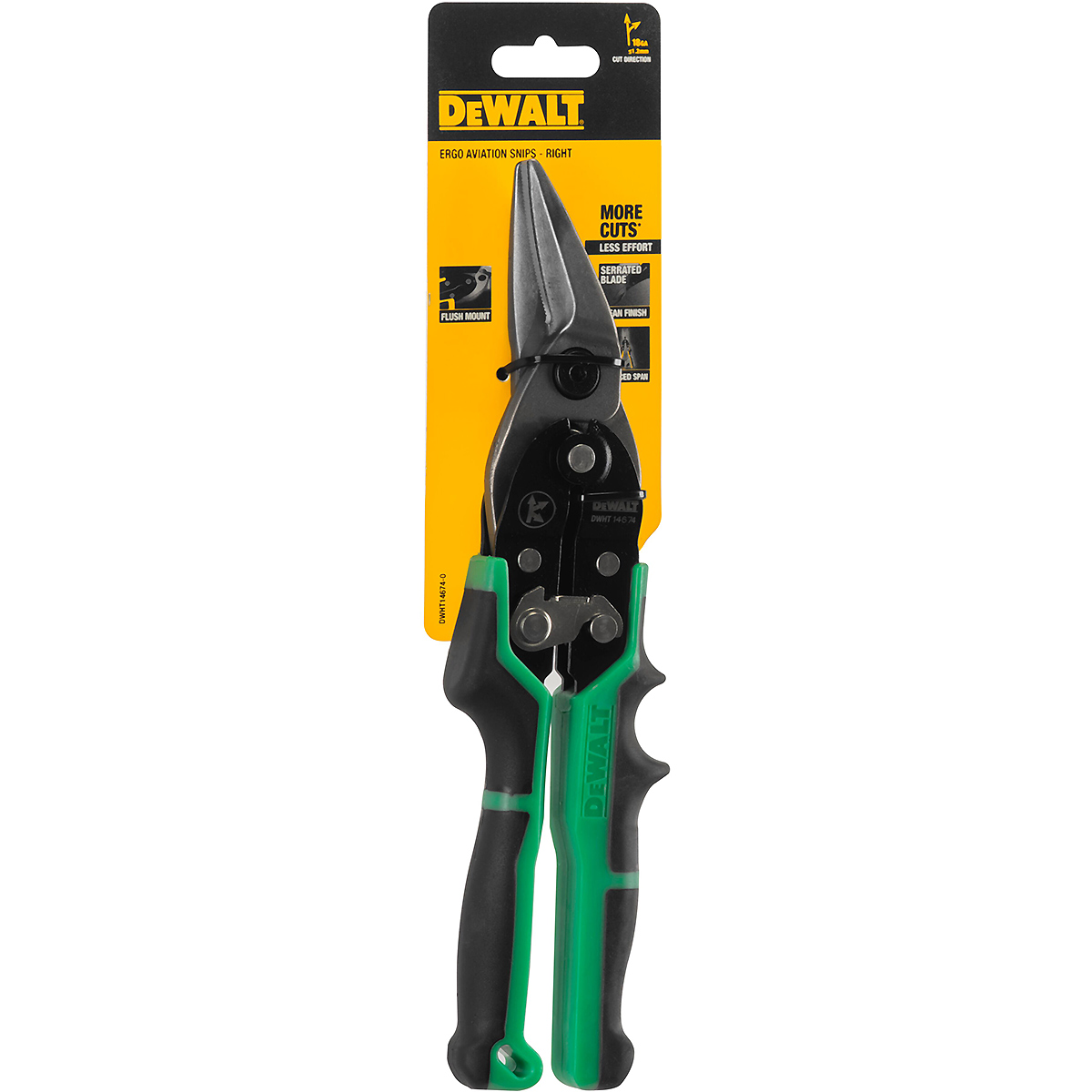 DEWALT Blechschere ERGO Rechts (grün)
