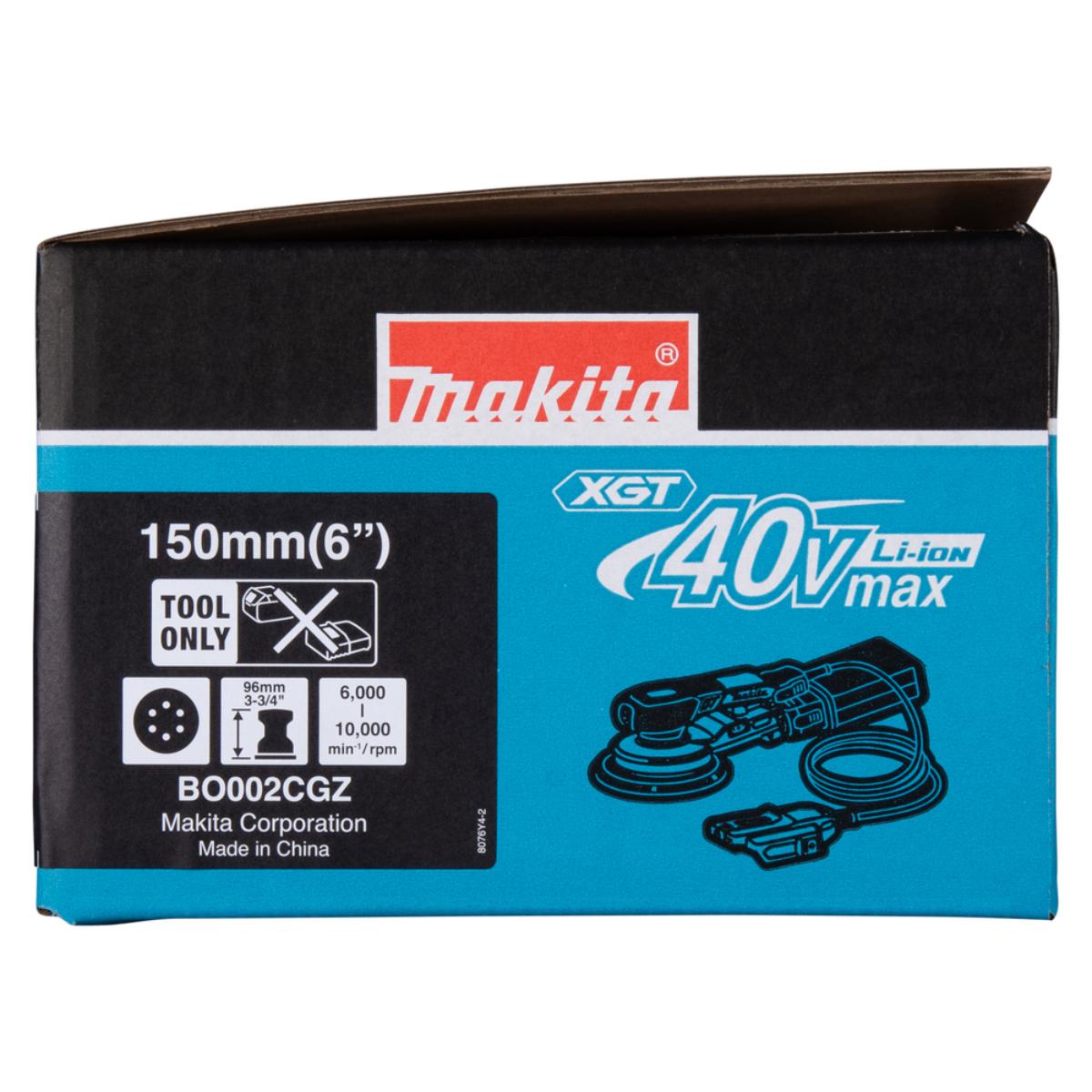 Makita Akku-Exzenterschleifer XGT - Connector - 150 mm Ø - 5,0 mm Hub - 1,6 m Kabel - BO002CGZ