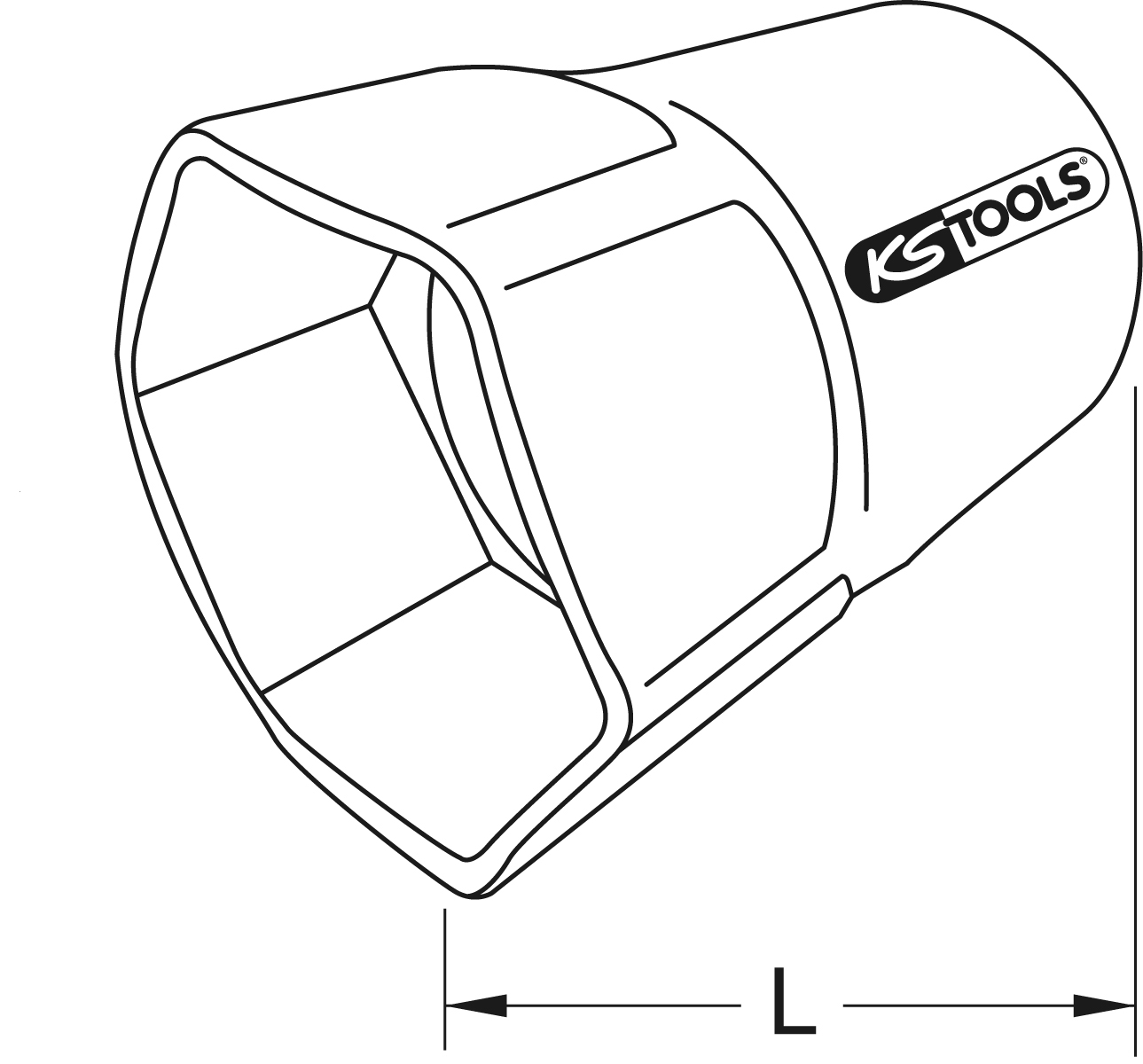 KS Tools Harnstoff-Serviceschlüssel für AdBlue® Filter und Tanks, 45,5mm