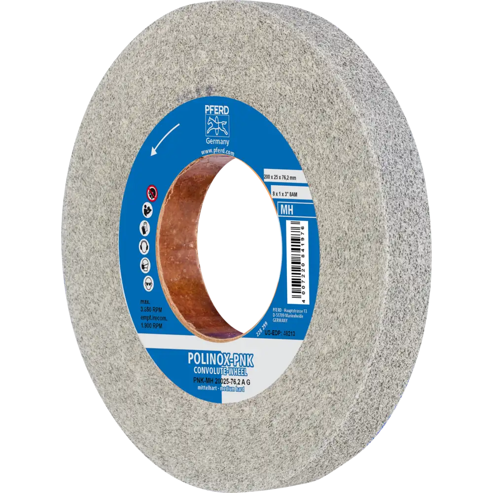 PFERD TOOLS POLINOX Gewickeltes Vlies-Rad PNK Mittelhart A Grob für Finish