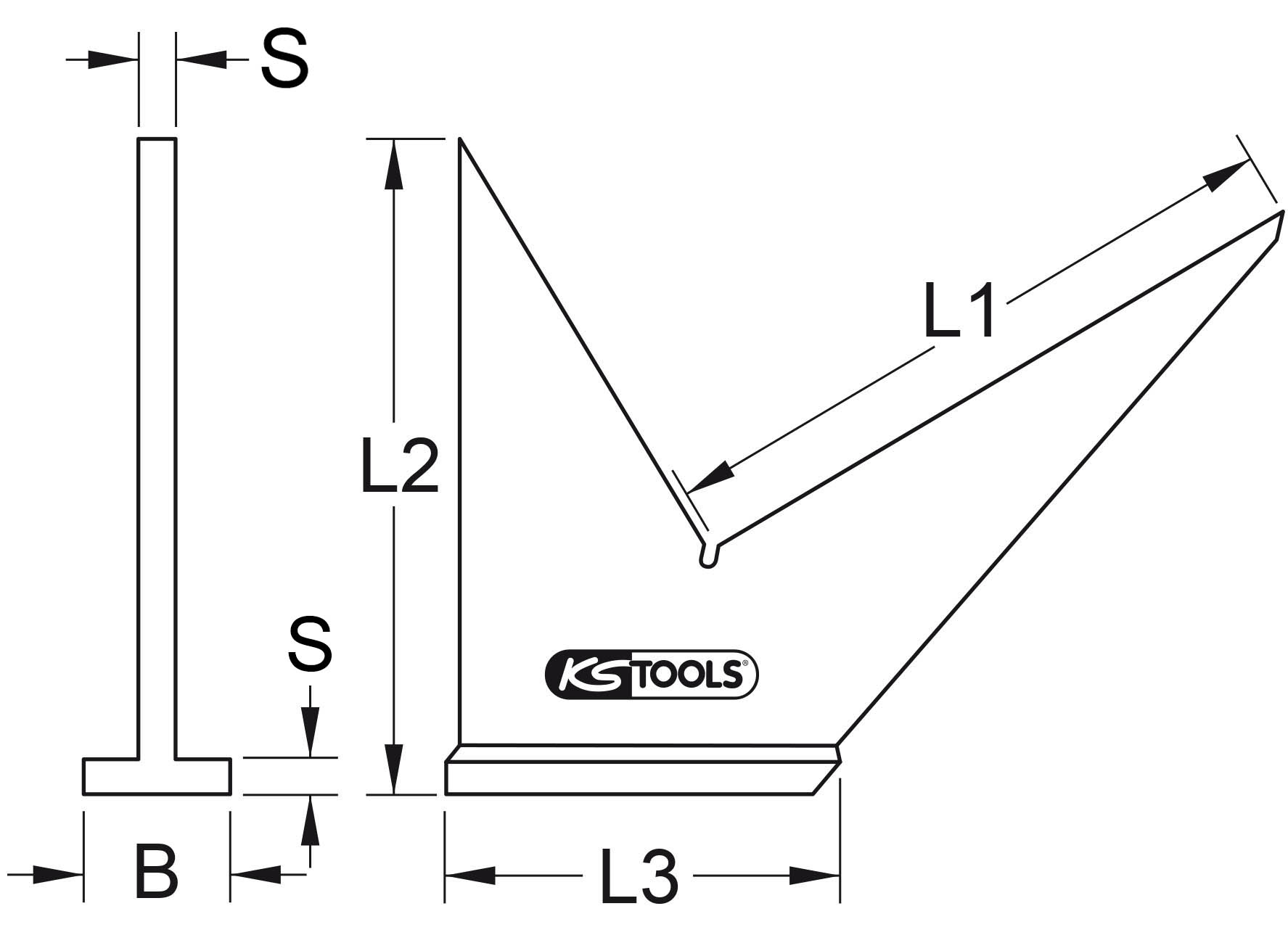 KS Tools Gehrungswinkel,107mm