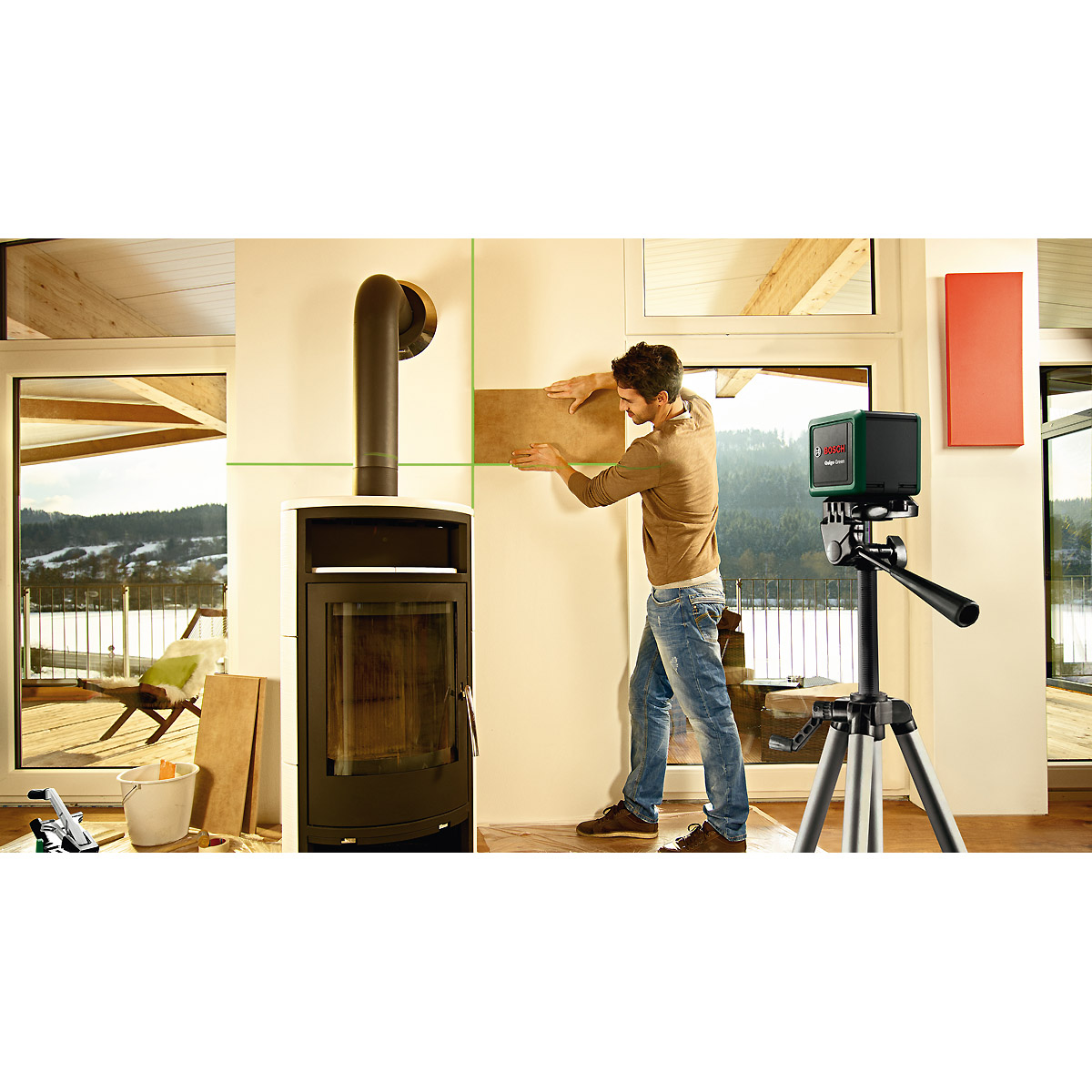 Bosch Kreuzlinien-Laser Quigo Green ECO- Lieferkarton