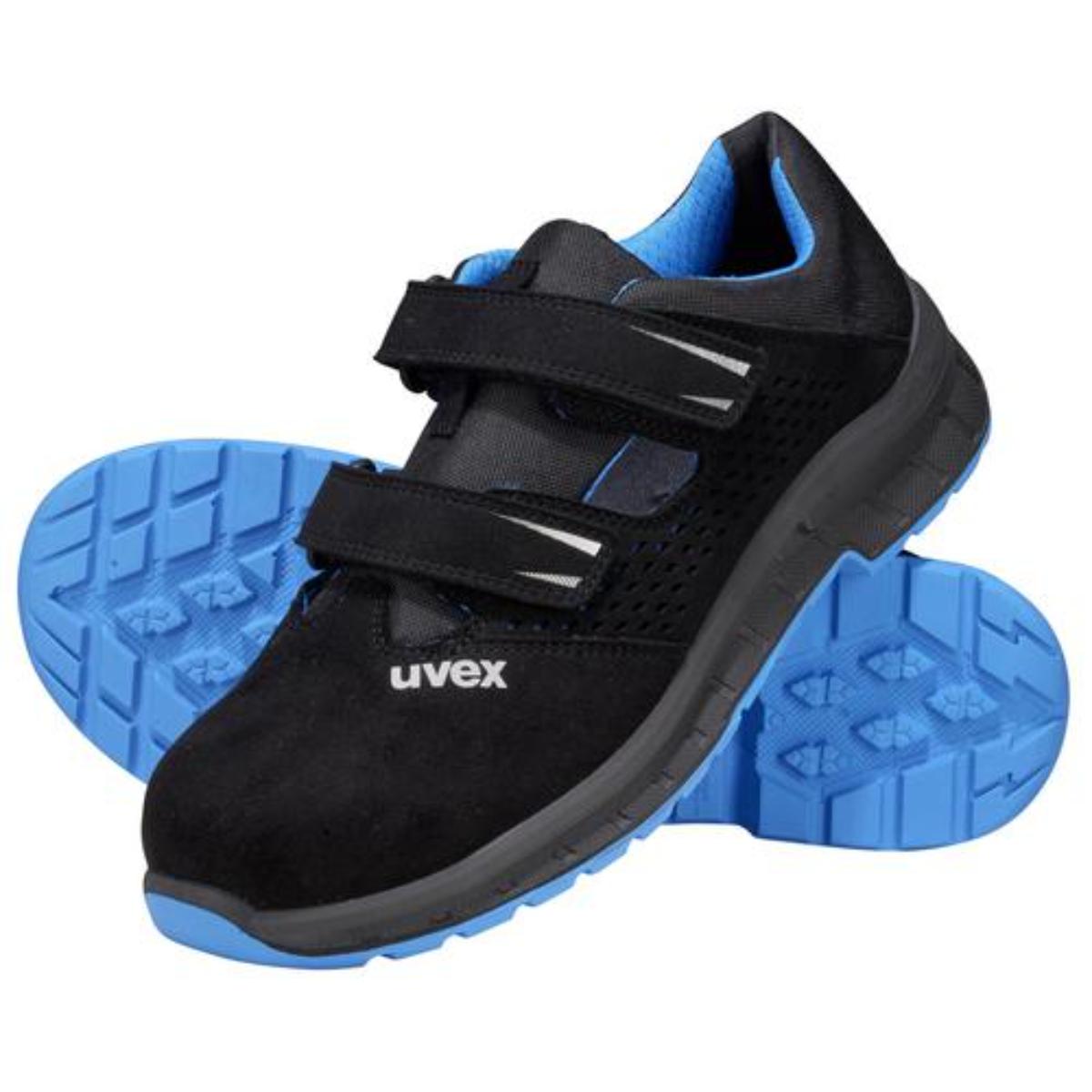 uvex 2 trend Sicherheitsschuh Sandalen S1, blau/schwarz