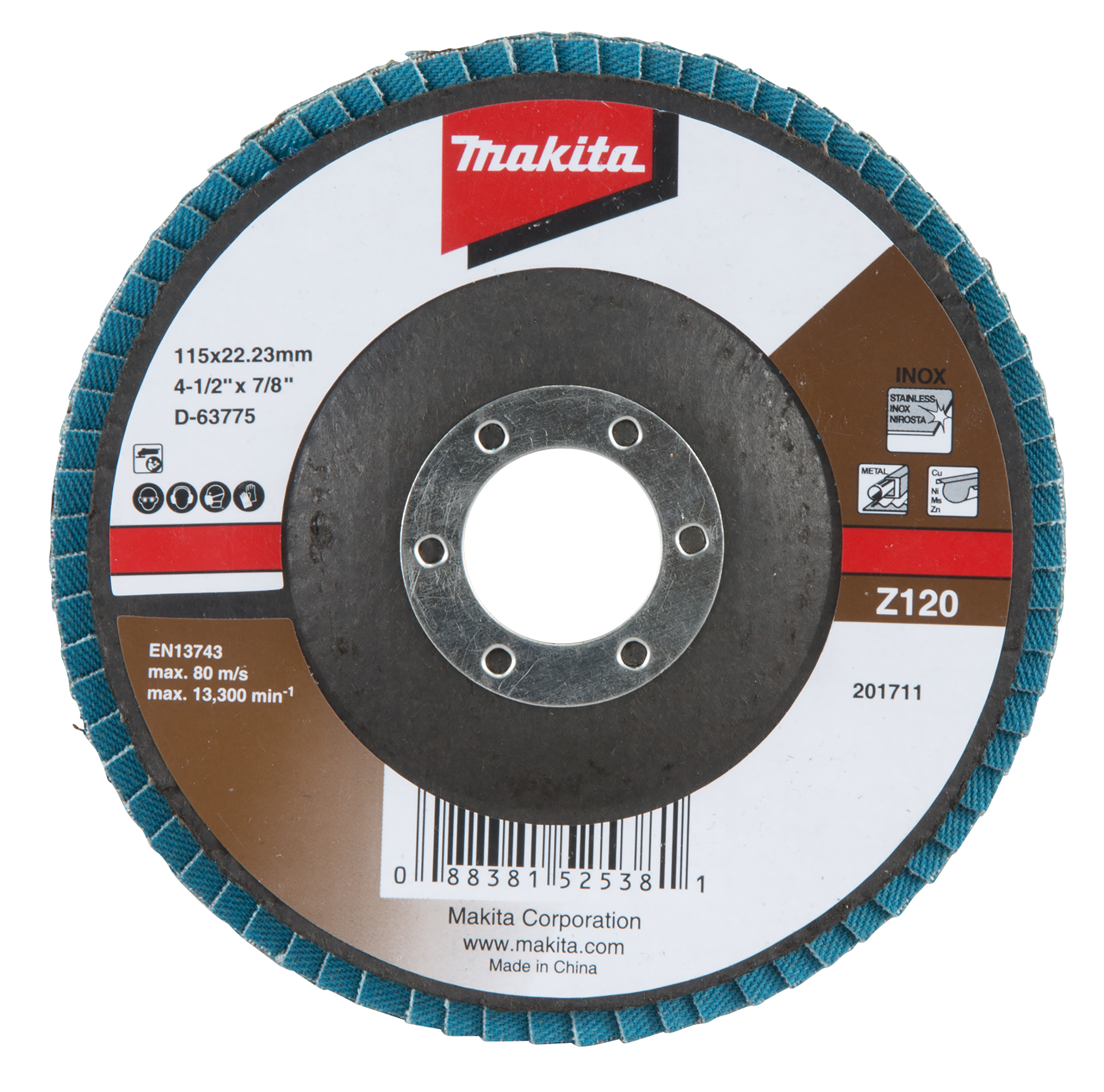 Makita Fächerschleifscheibe 115 mm Z120 - D-63775