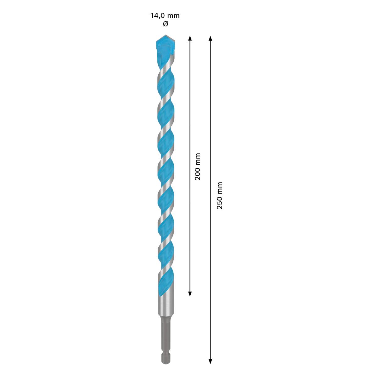 Bosch EXPERT HEX-9 Multi Construction Bohrer, 14 x 200 x 250 mm
