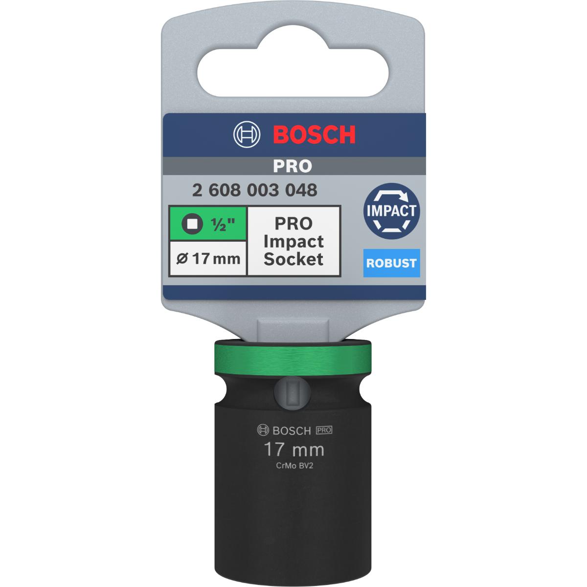 Bosch PRO Impact Socket, 1/2", Standard