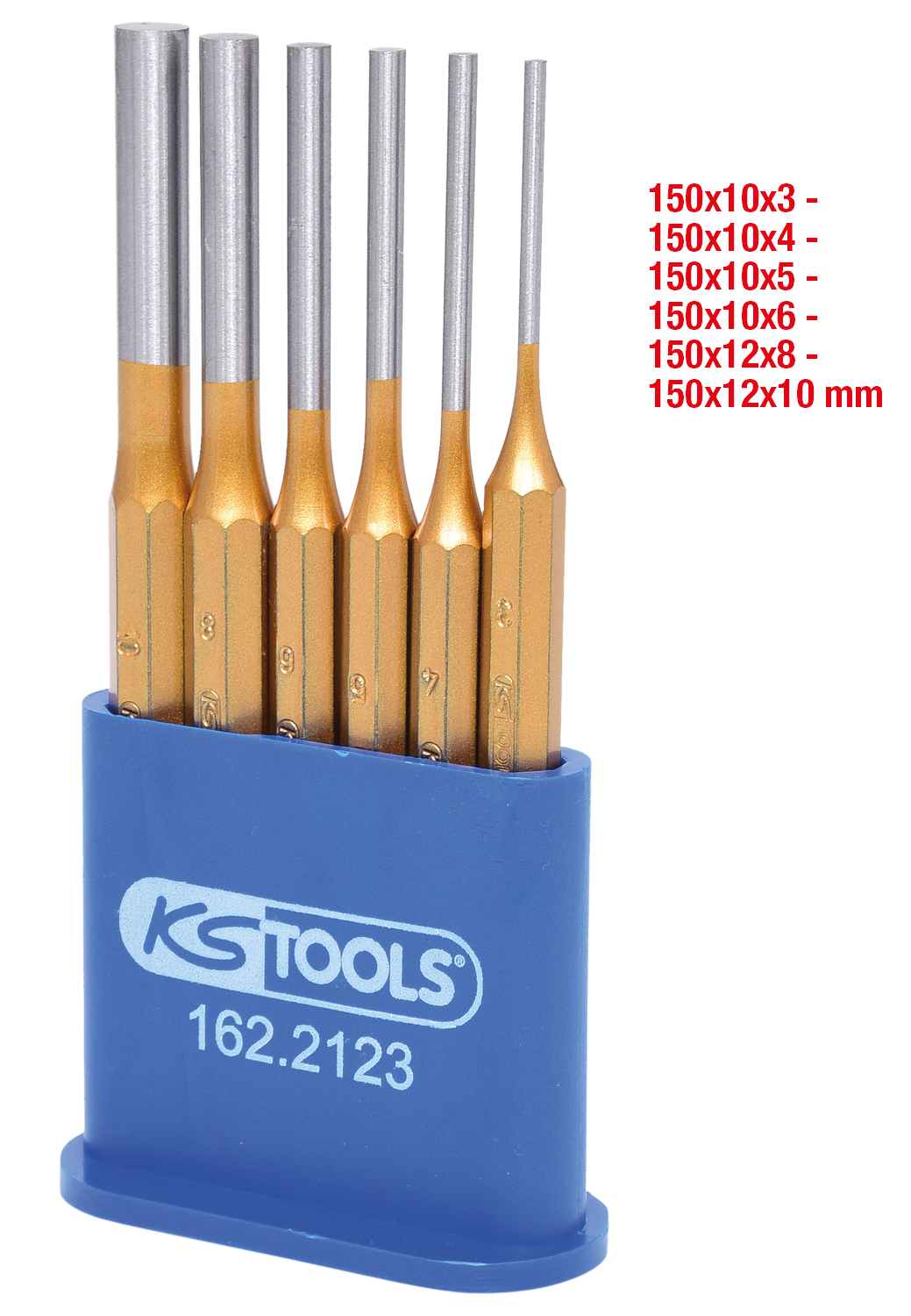KS Tools Splintentreiber-Satz, 6-tlg  Ø3-4-5-6-8-10mm