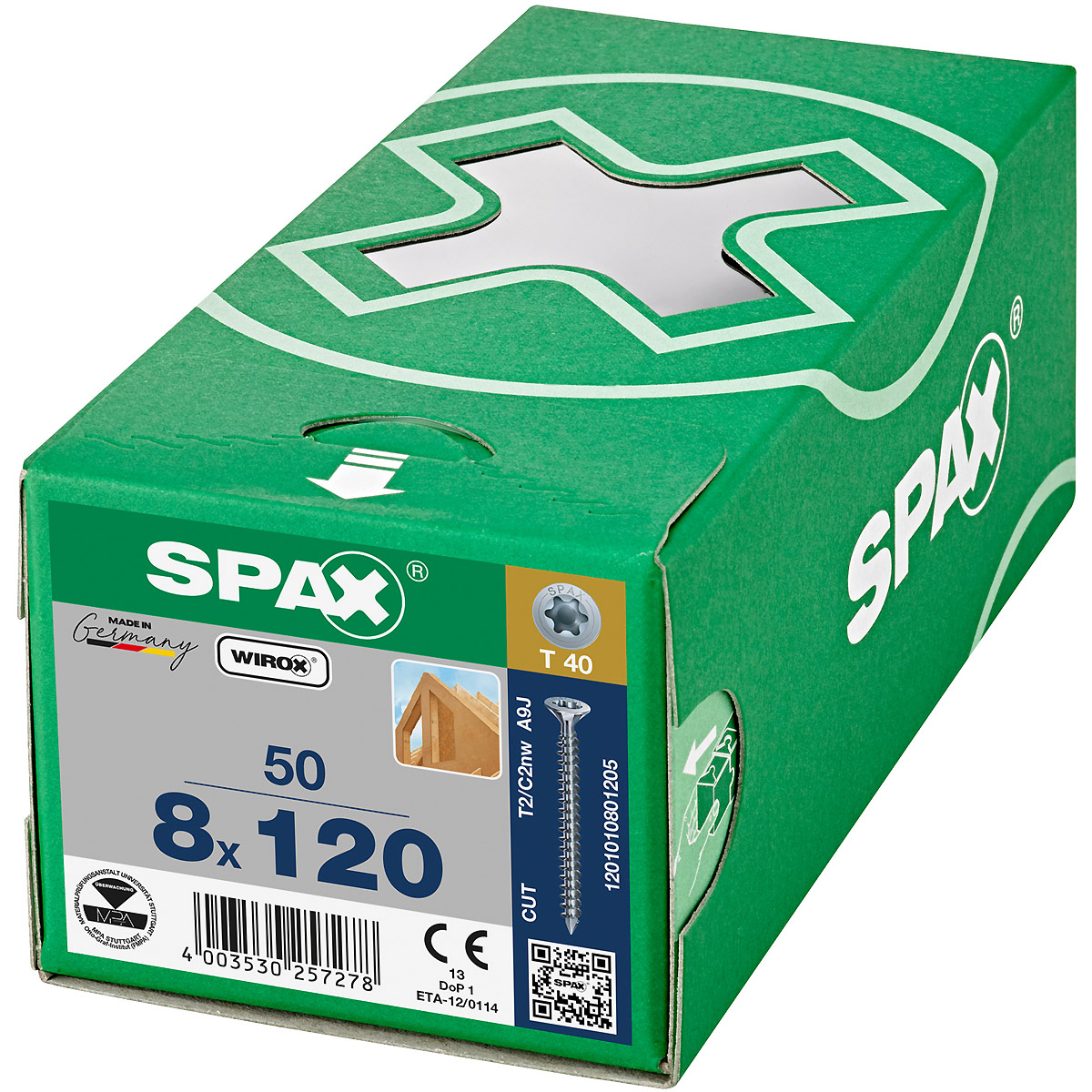 SPAX-S Senkmultikopf T-Star Plus T40 Vollgewinde Cut WIROX, 50 Stück