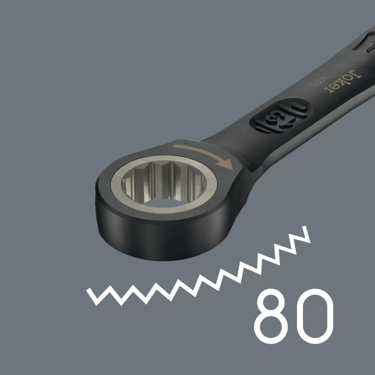 Wera 6000 Joker Black Edition 11 Set 1 Maul-Ringratschenschlüssel-Satz, 11-teiliges Set