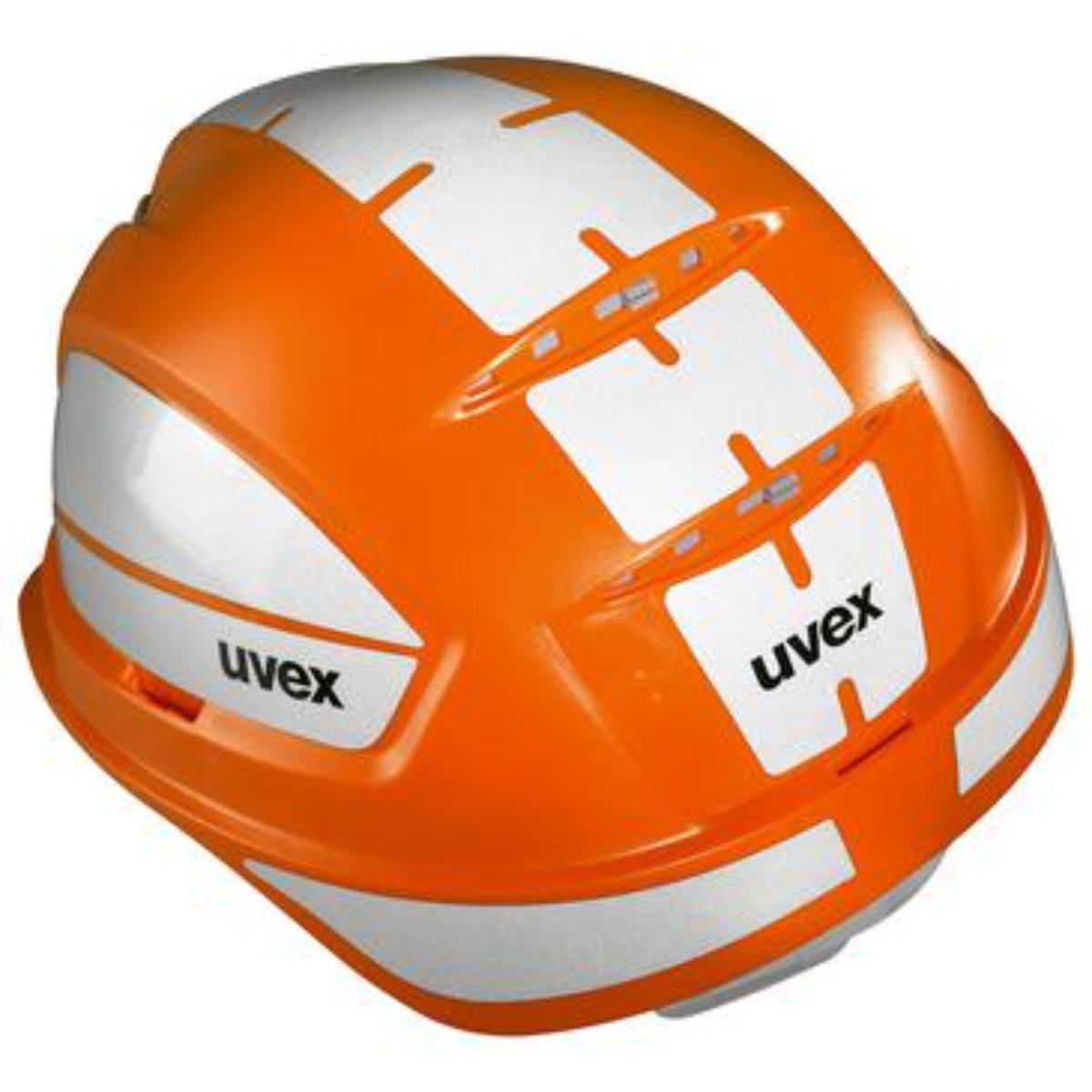 Uvex pheos B-S-WR Schutzhelm orange mit Reflexset L