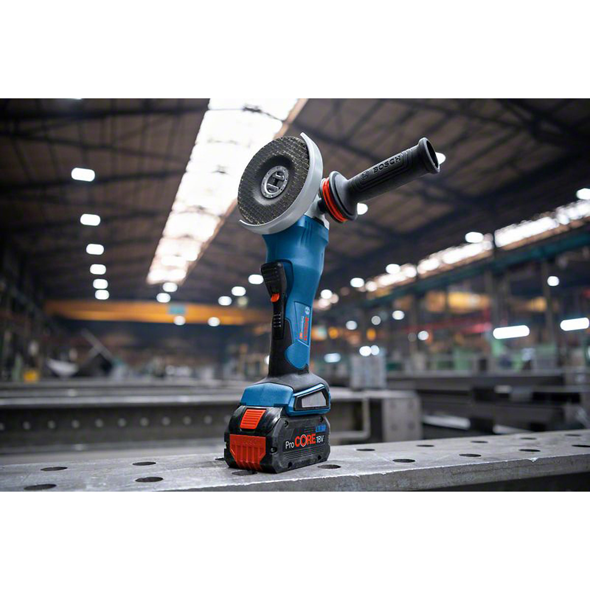 Bosch Akku-Winkelschleifer BITURBO mit X-LOCK GWX 18V-15 P in L-BOXX mit Zusatzhandgriff