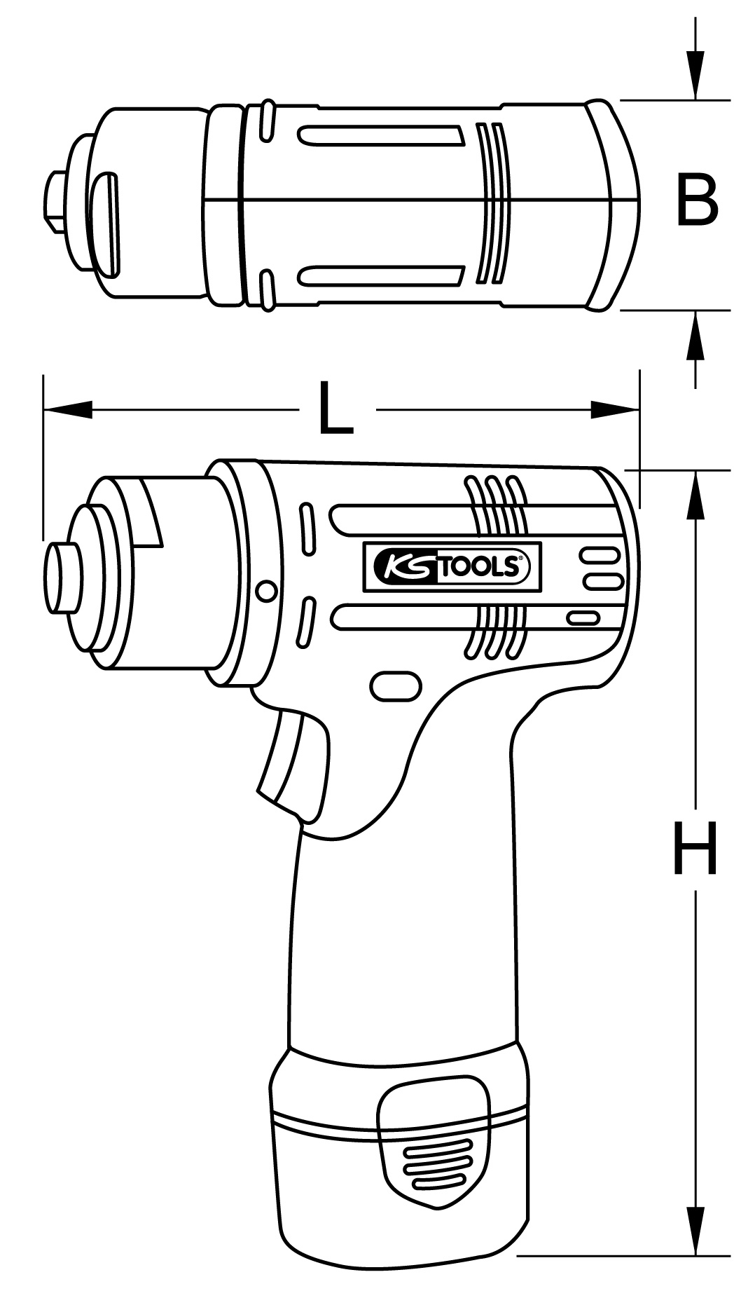 KS Tools Akku-Schleifmaschine, 3.200 U-min 10,8V, mit 1 Akku und 1 Ladegerät