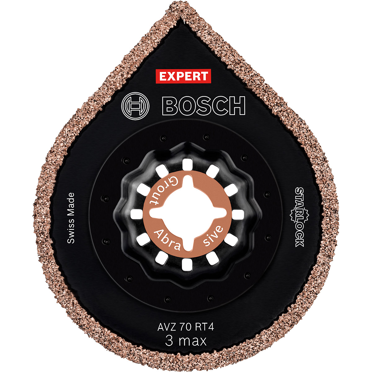 Bosch EXPERT 3 max AVZ 70 RT4 Platte zum Entfernen von Fugen für Multifunktionswerkzeuge, 70 mm