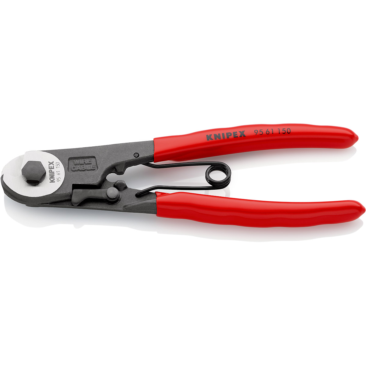 KNIPEX Bowdenzugschneider 150 mm schwarz atramentiert mit Kunststoff überzogen poliert