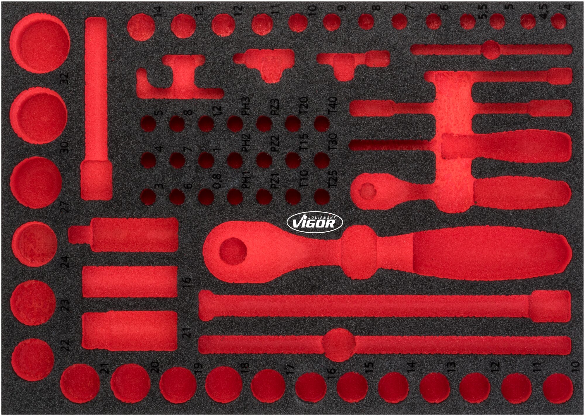 VIGOR Weichschaum-Einlage, leer, V5103-L