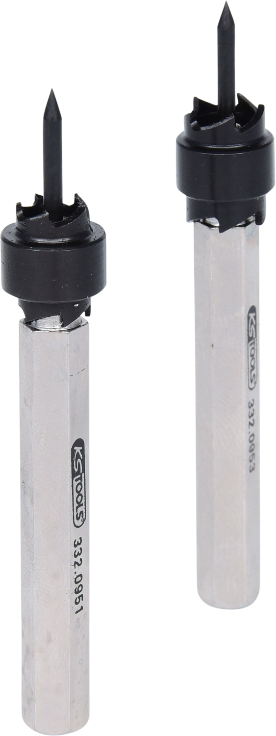 KS Tools HSS Schweißpunkt-Fräser-Satz, 2-tlg, 8-10mm