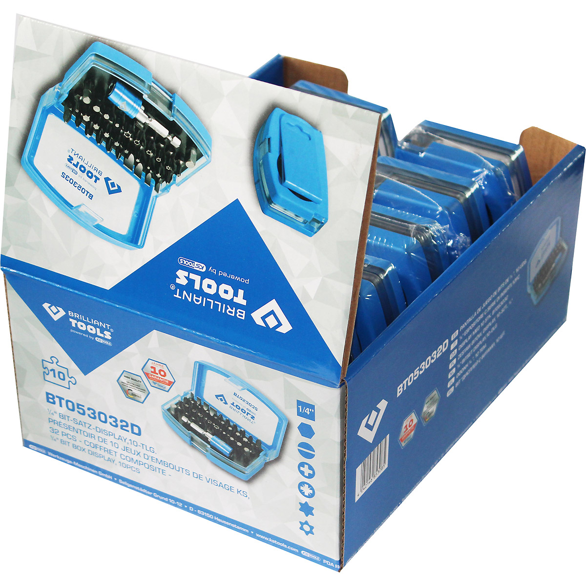 Brilliant Tools Bit-Satz, 32-tlg. Display, 10 Stk