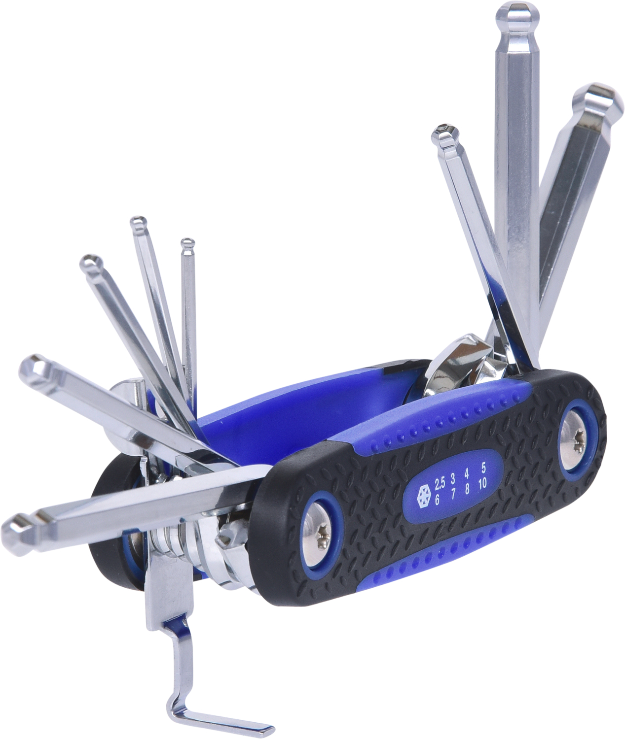 KS Tools Kugelkopf-Innensechskant-Winkelstiftschlüssel-Klapphalter, 8-tlg