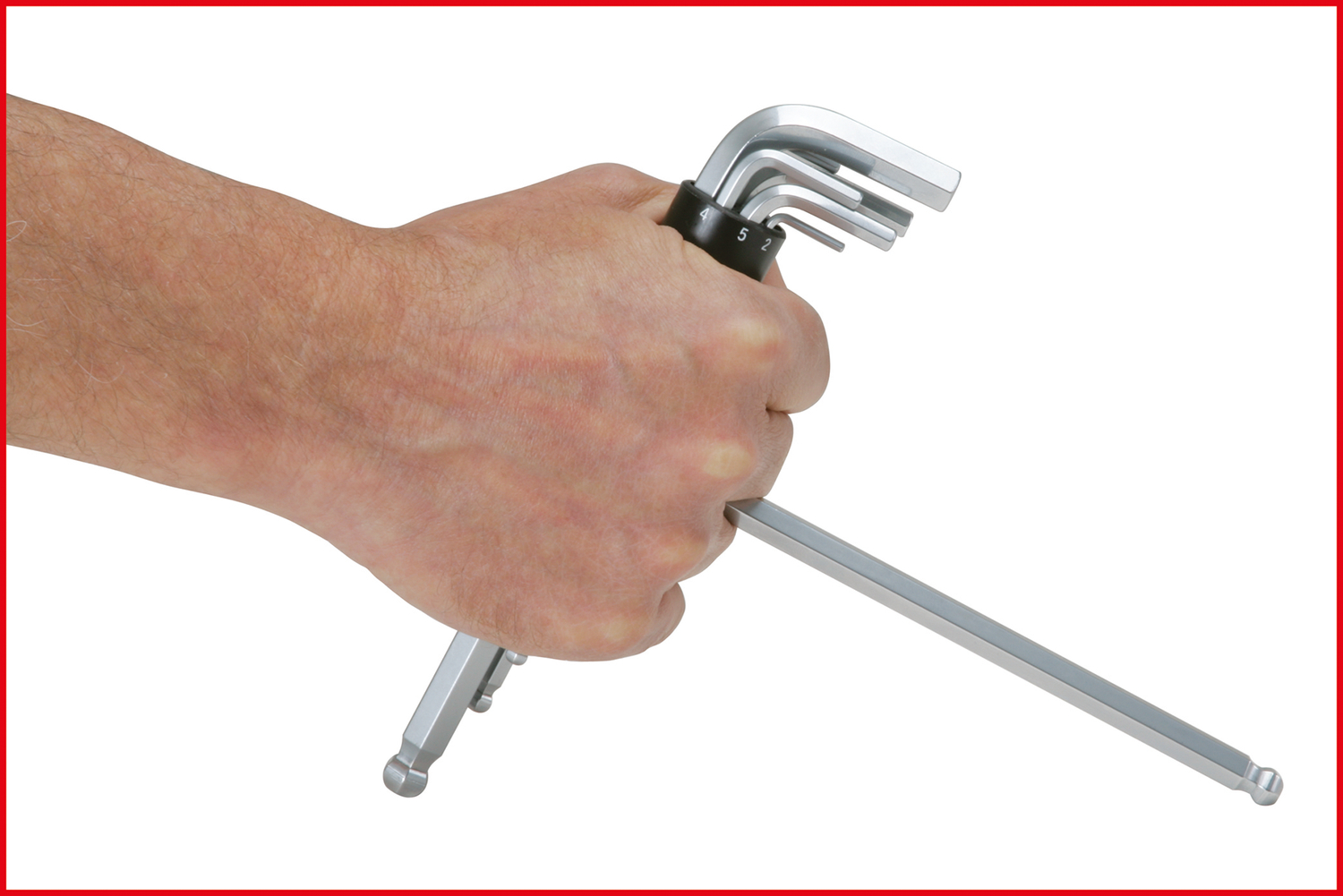 KS Tools 3 in 1 Innen6kant-Winkelstiftschlüssel-Satz,8-tlg lang, Kugelkopf