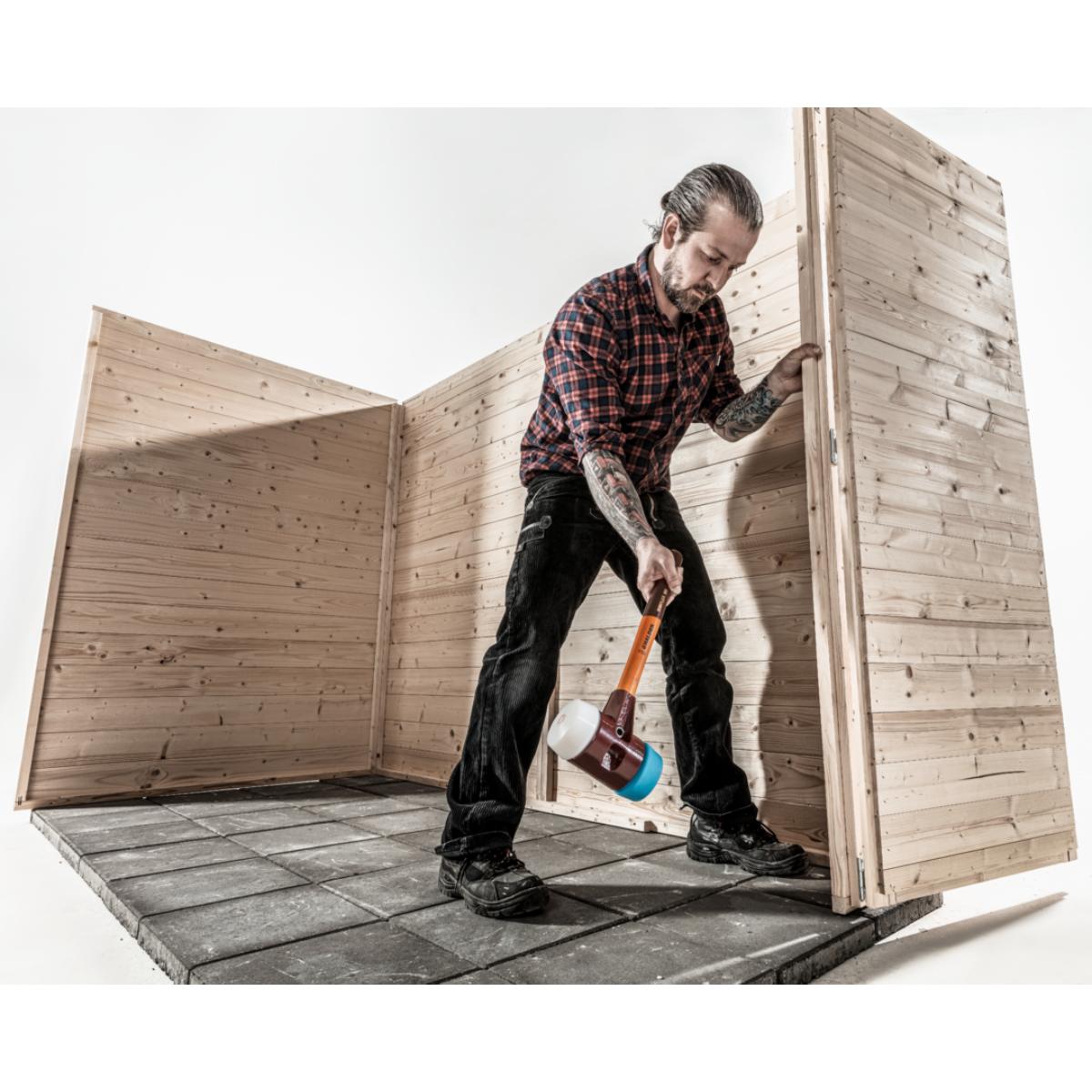 HALDER SIMPLEX - Schonhammer mit TE-Gehäuse und Holzstiel, Superplastik / TPE-soft