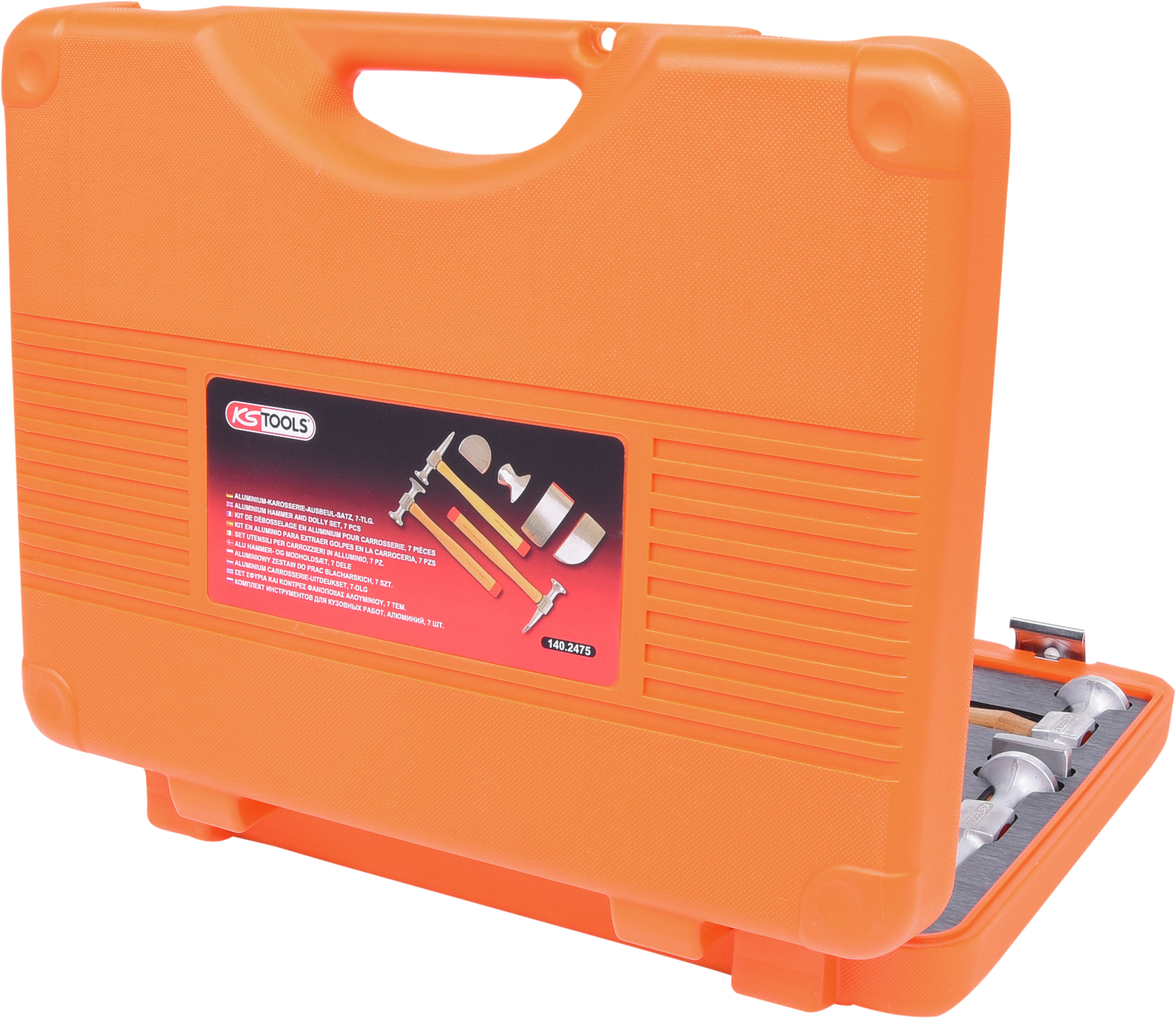 KS Tools Aluminium-Karosserie-Ausbeul-Satz, 7-tlg