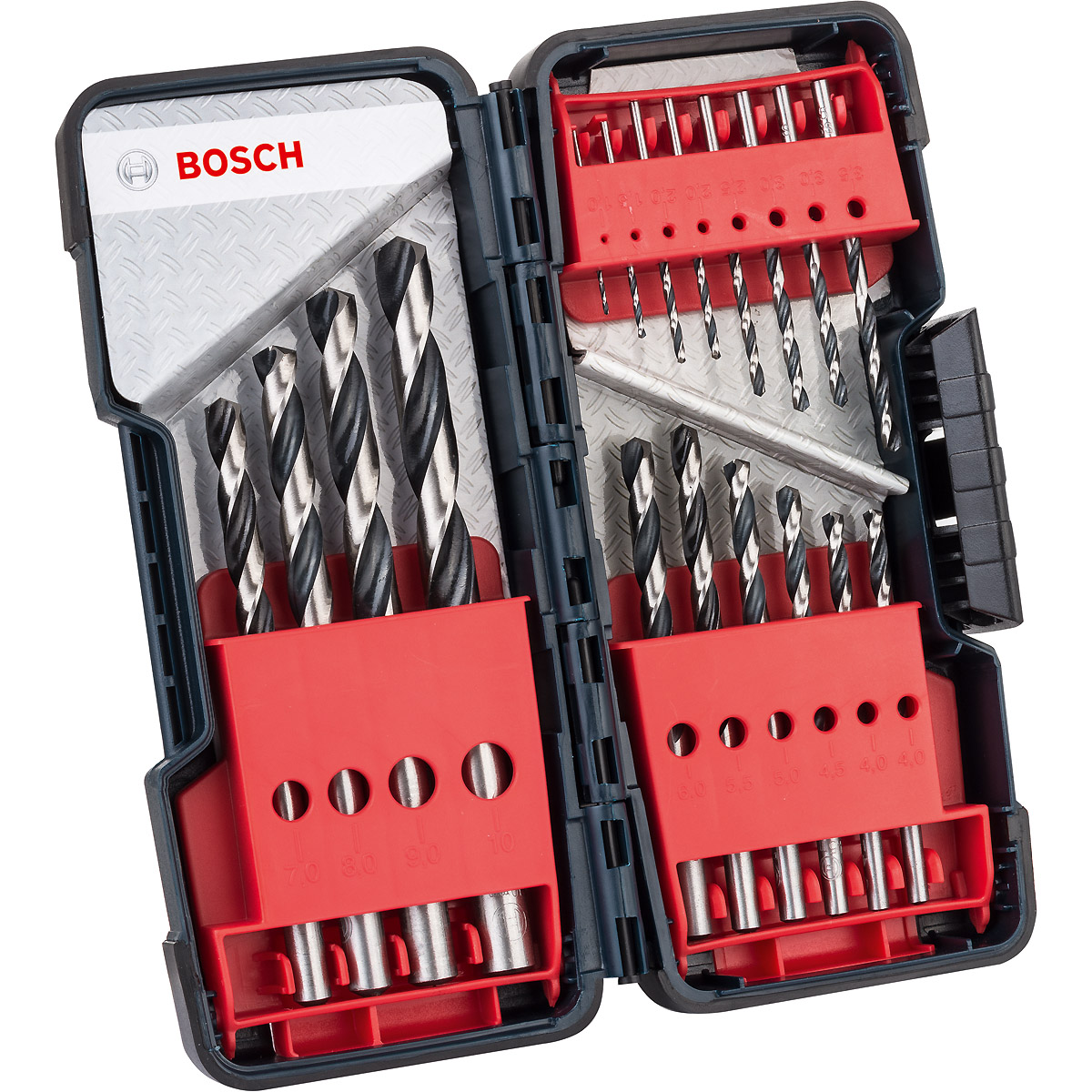 Bosch Metallspiralbohrer HSS-Set PointTeQ, DIN 338, 18-teilige ToughBox
