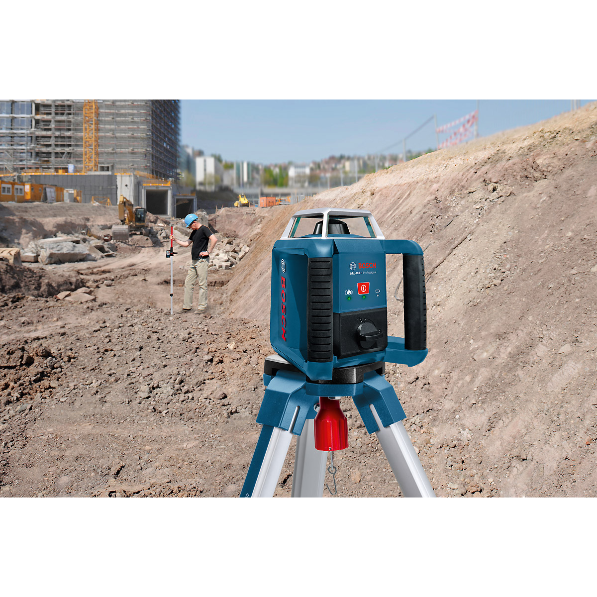 Bosch Rotationslaser GRL 400 H, mit Laserempfänger LR 1 und Transportkoffer