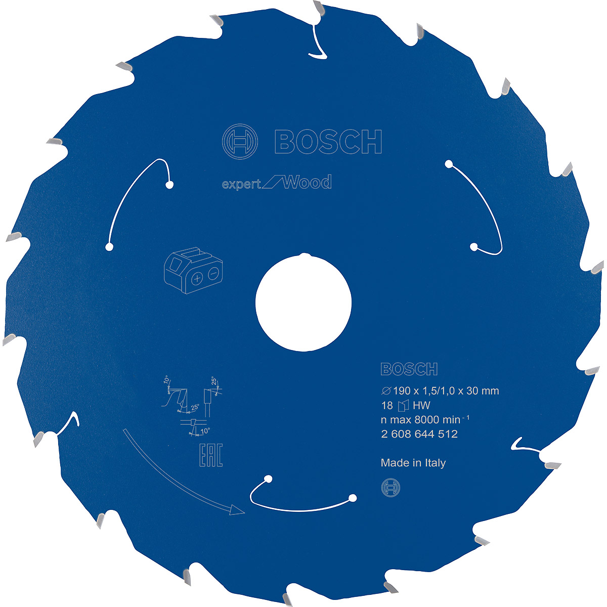 Bosch Akku-Kreissägeblatt Expert for Wood ø 190 mm