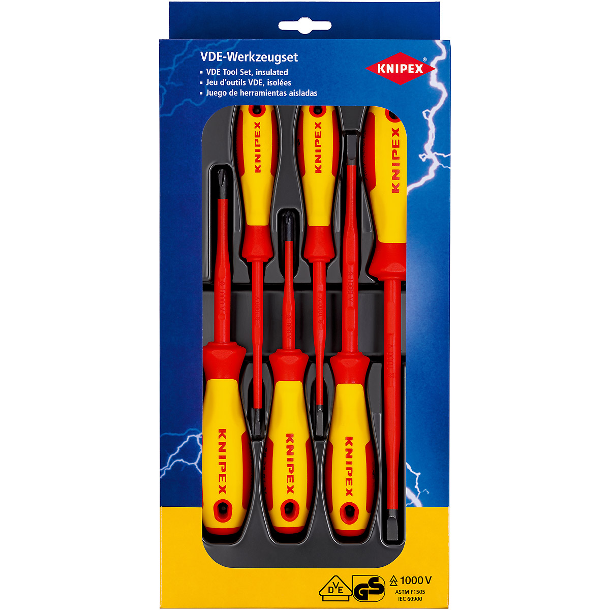 KNIPEX VDE Schraubendreher-Paket Schlitz / Phillips 368 mm