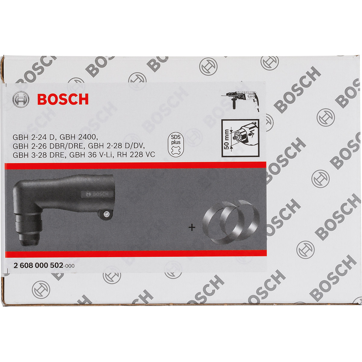 Bosch Winkelbohrkopf für leichte Bohrhämmer mit SDS plus Werkzeughalter, 50 mm