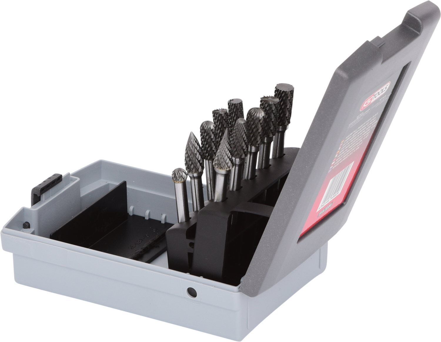 KS Tools HM Frässtift-Satz, Kunststoffkassette, 10-tlg