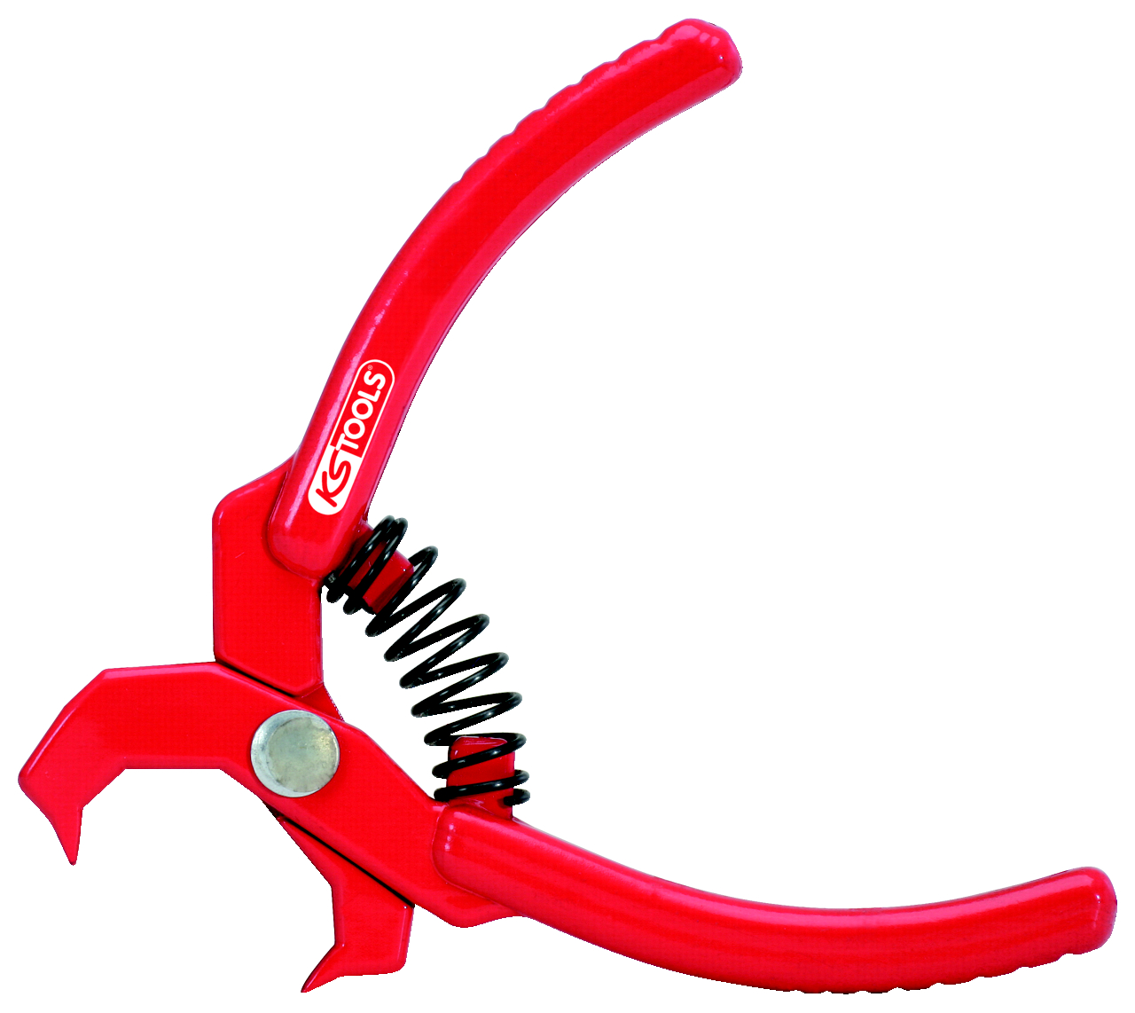 KS Tools Niet-Lösezange, rot, abgewinkelt, 100mm