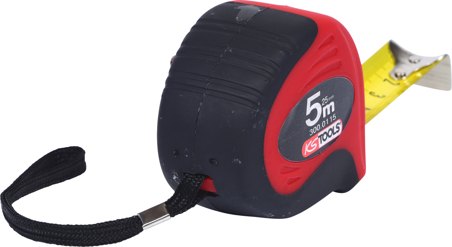 KS Tools Bandmaß mit Feststeller,schwarz-rot
