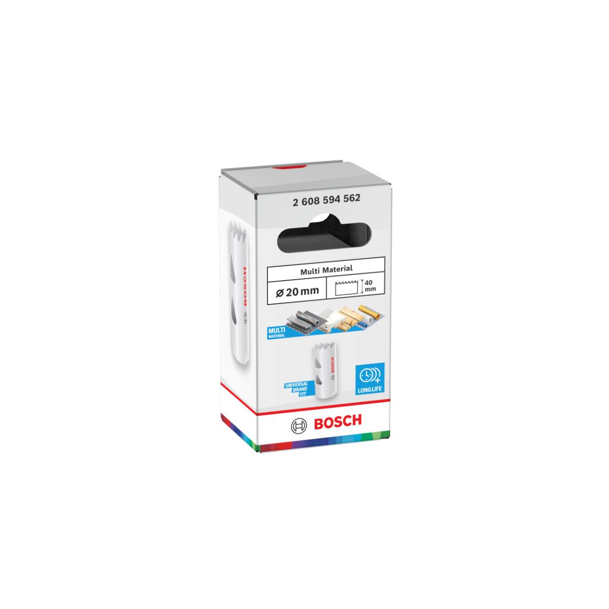 Bosch Multi Material Lochsäge mit Gewinde, 20 x 40 mm