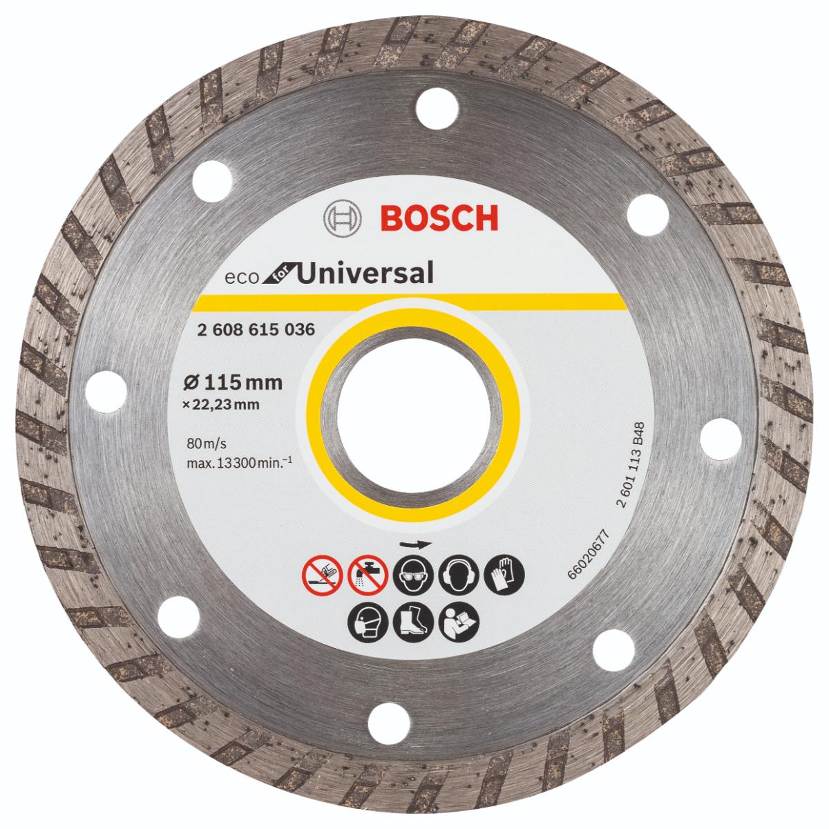 Bosch Diamanttrennscheibe Turbo Eco For Universal, 115 mm
