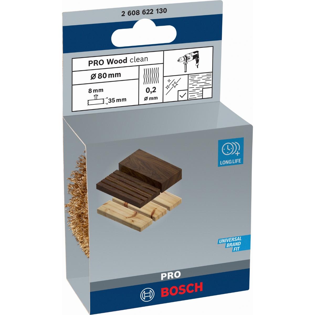 Bosch PRO Scheibenbürste, gewellt, vermessingt, 4500 U/ min