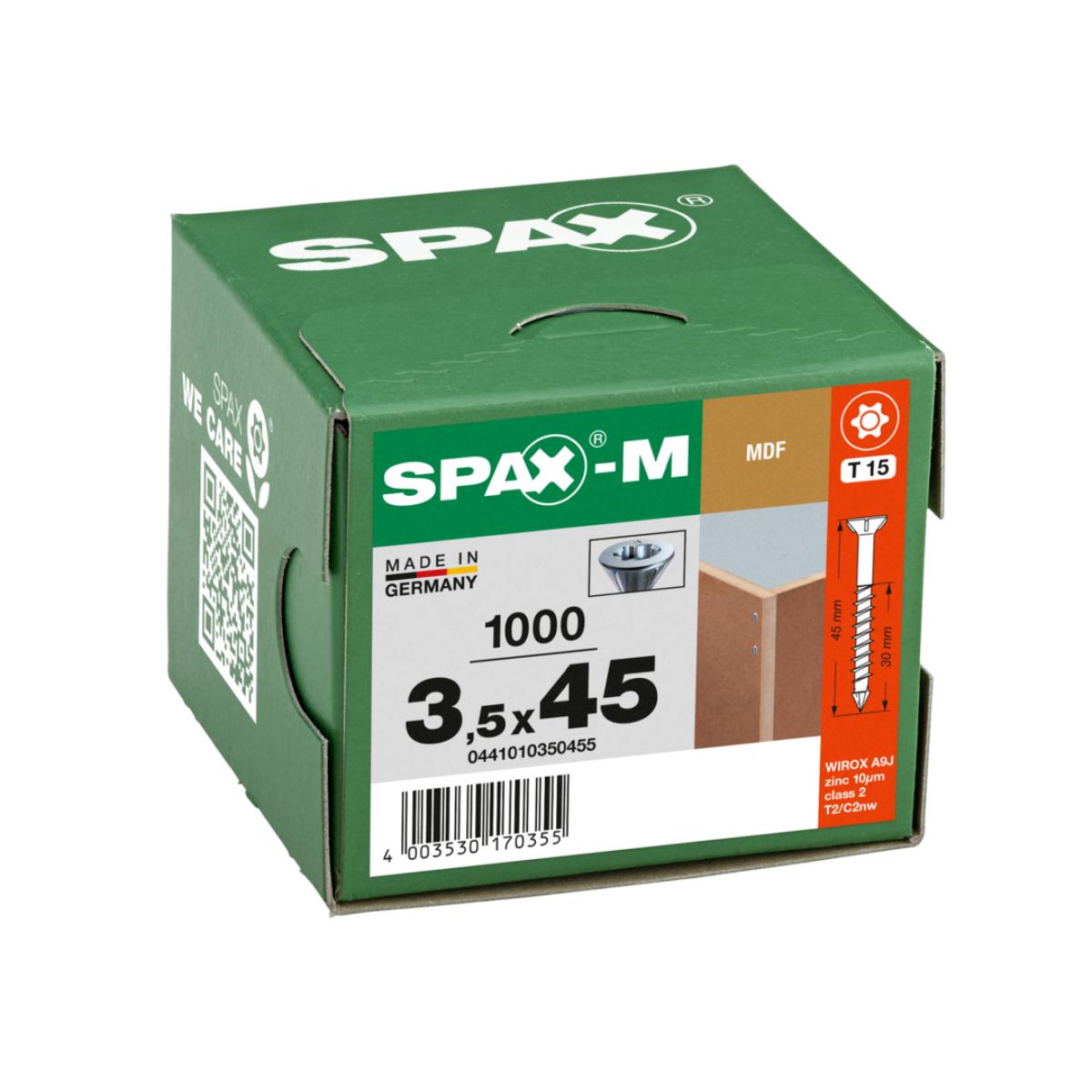 SPAX-M Senkkopf T-Star Plus T15 Teilgewinde Cut WIROX, 1000 Stück