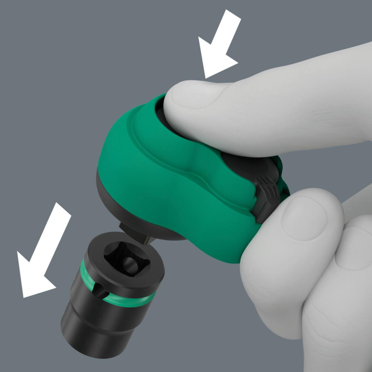 Wera 9724 Schaumstoffeinlage 8010 B Zyklop Comfort Knarre Set 16-teilig, 3/8"