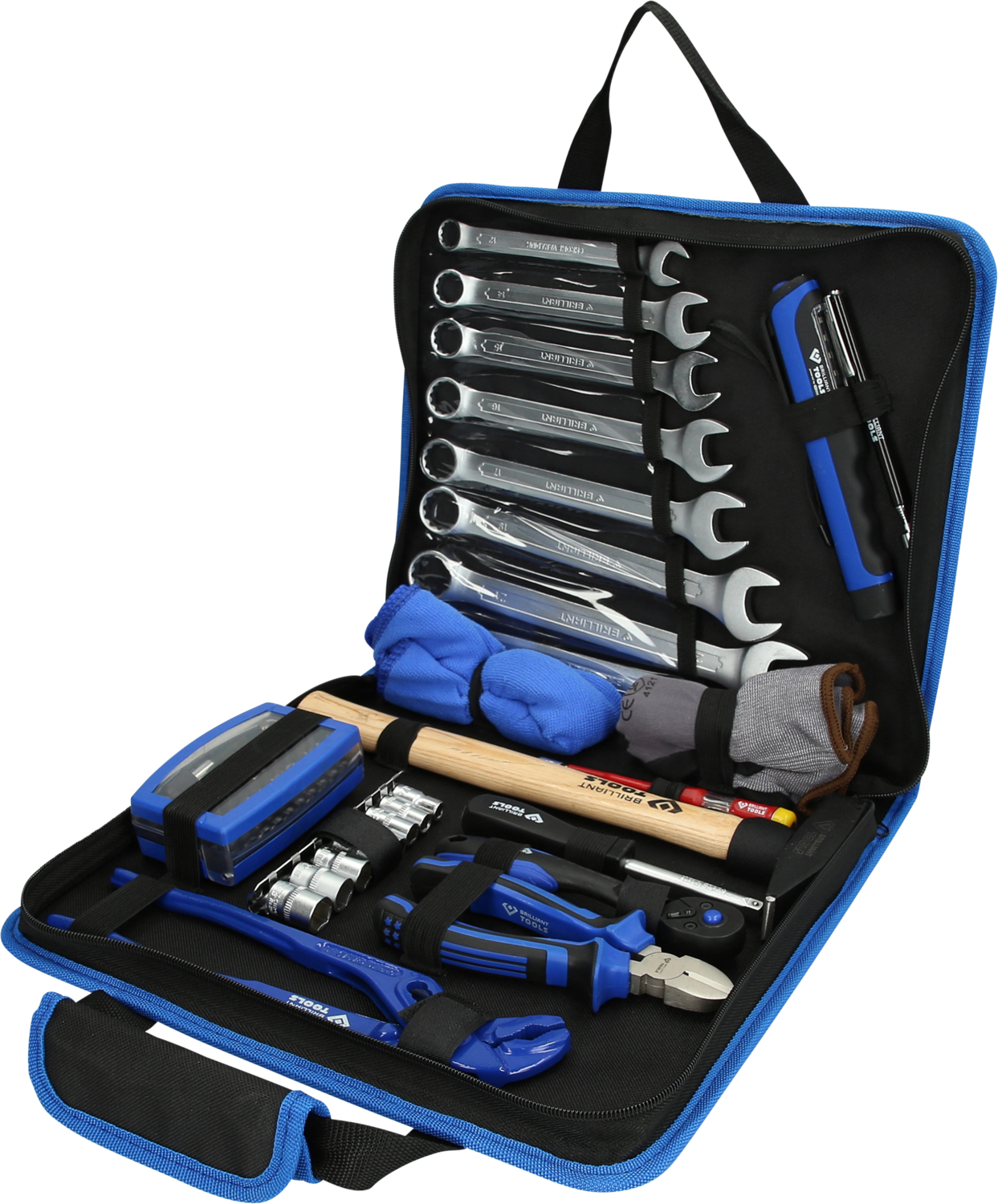 Brilliant Tools Werkzeug-Nylontasche, 58-tlg - BT024064