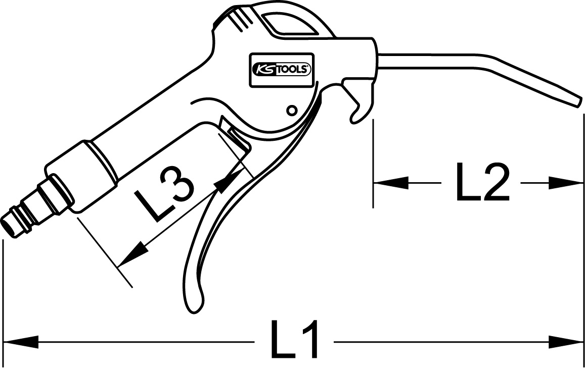KS Tools Universal-Druckluft-Ausblaspistole