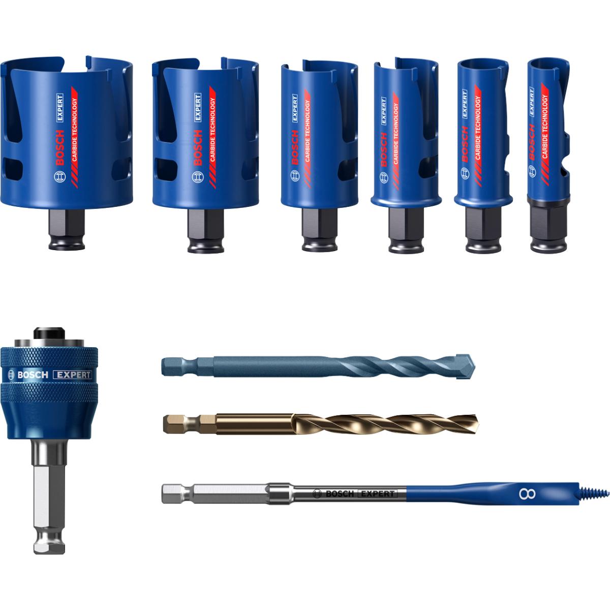 Bosch EXPERT Construction Material Power Change Plus-Lochsägen 10-teiliges Set