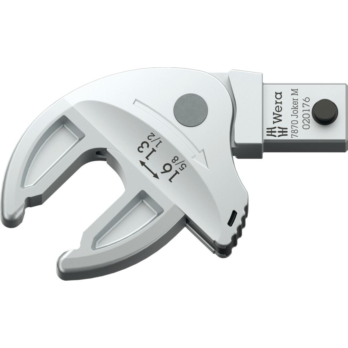 Wera 7870 Joker M Selbstjustierender Einsteck-Maulschlüssel für Schlüsselweite 13-16 mm, 9x12 mm