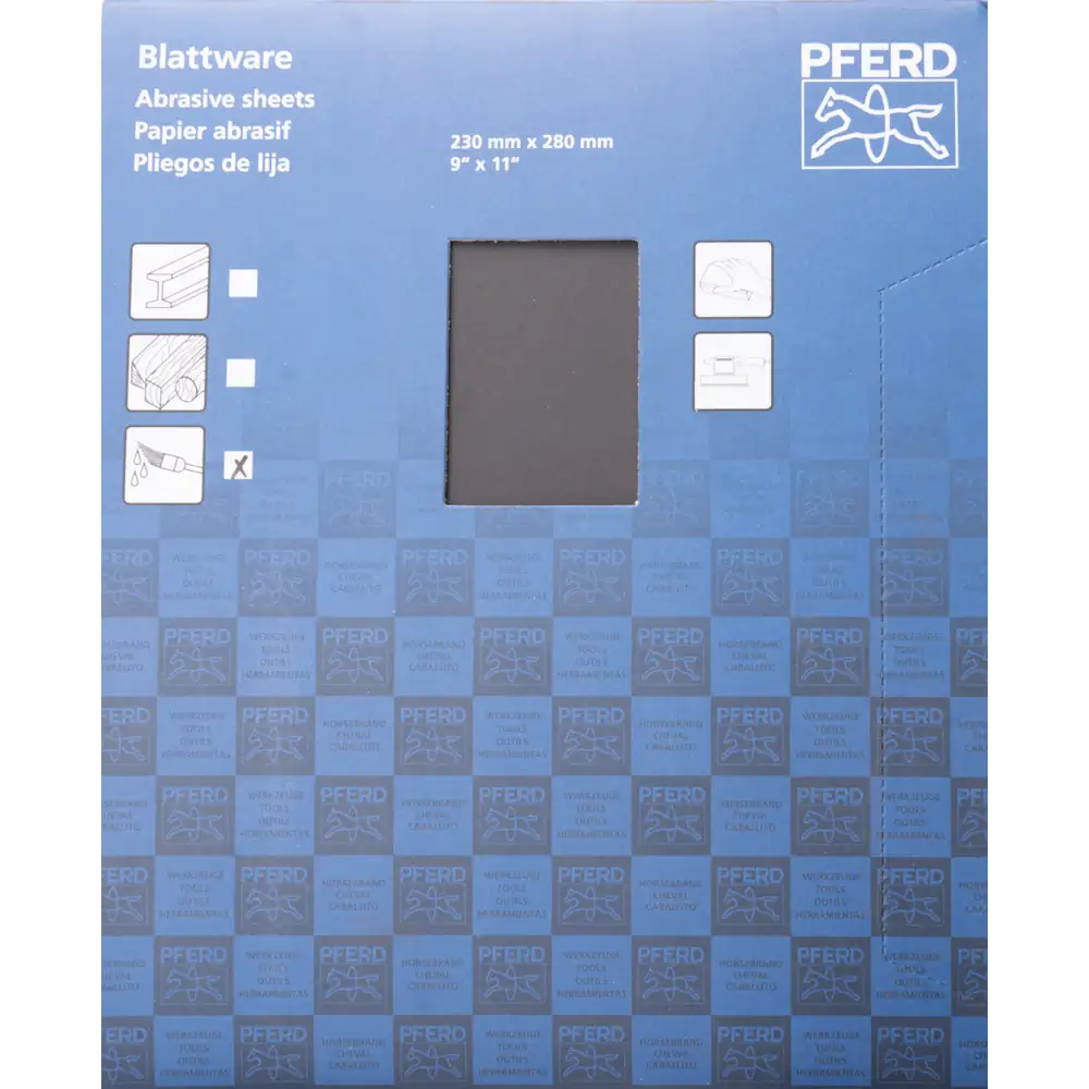PFERD TOOLS Wasserfester Papier Schleifbogen 230x280mm BP-W ECO PAINT SiC600 für Lackbearbeitung