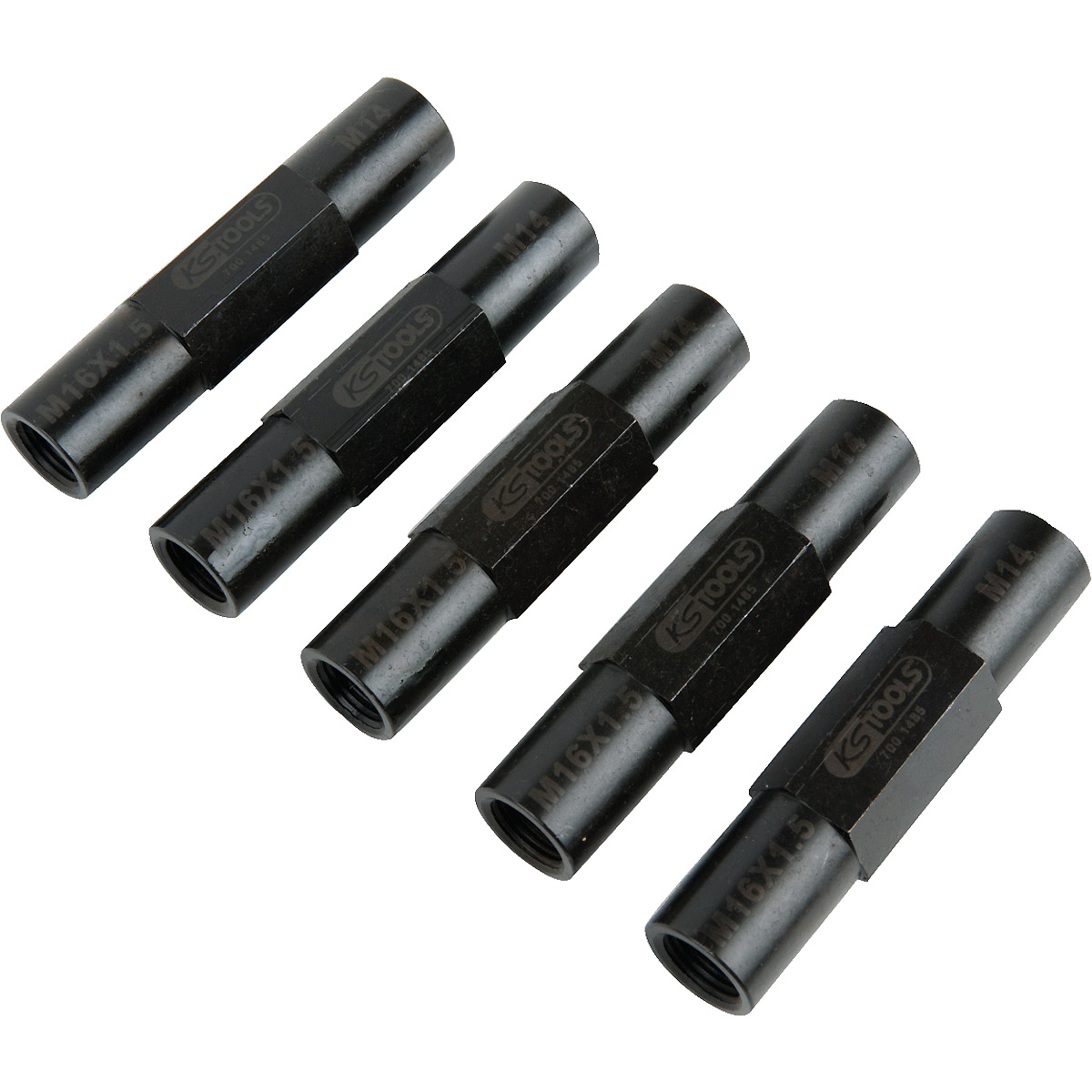 KS Tools Adapter für Radstehbolzen mit IG M14 + M16x1,5, 5er Pack