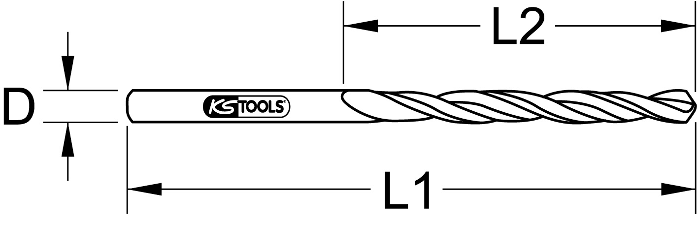 KS Tools HSS-R Spiralbohrer kurz