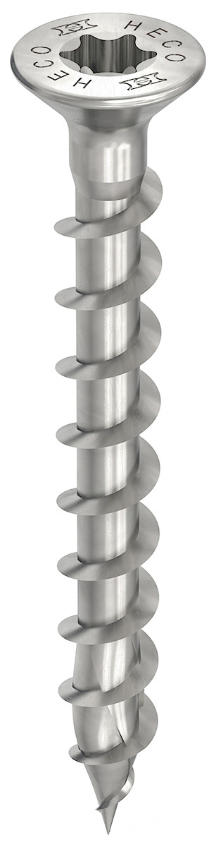 HECO TOPIX-plus A2 4,5 x 40, Beschlagschraube, Senkkopf, VVG, 500-Stück