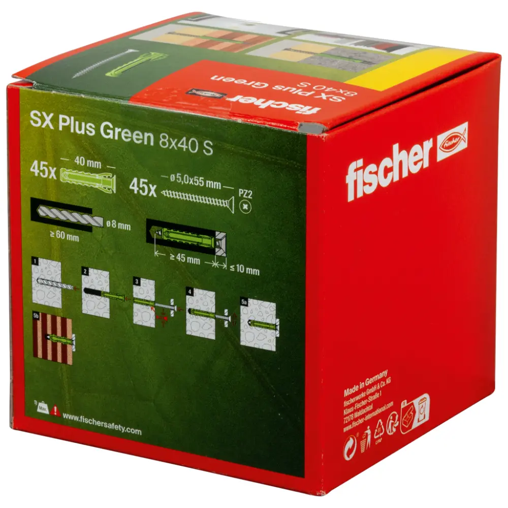 Fischer Spreizdübel SX Plus Green 8x40 S
