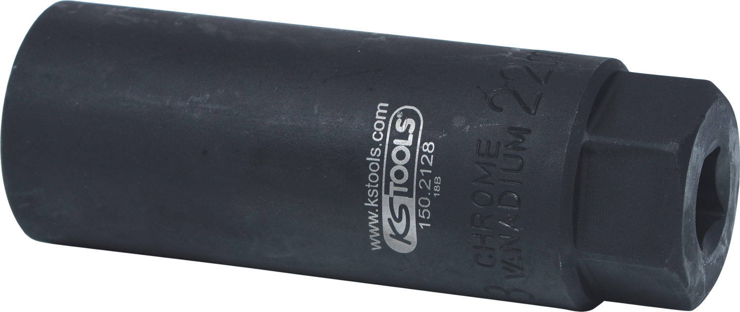 KS Tools 3-8'' Lambdasonden Stecknuss, tief, geschlitzt, 22mm