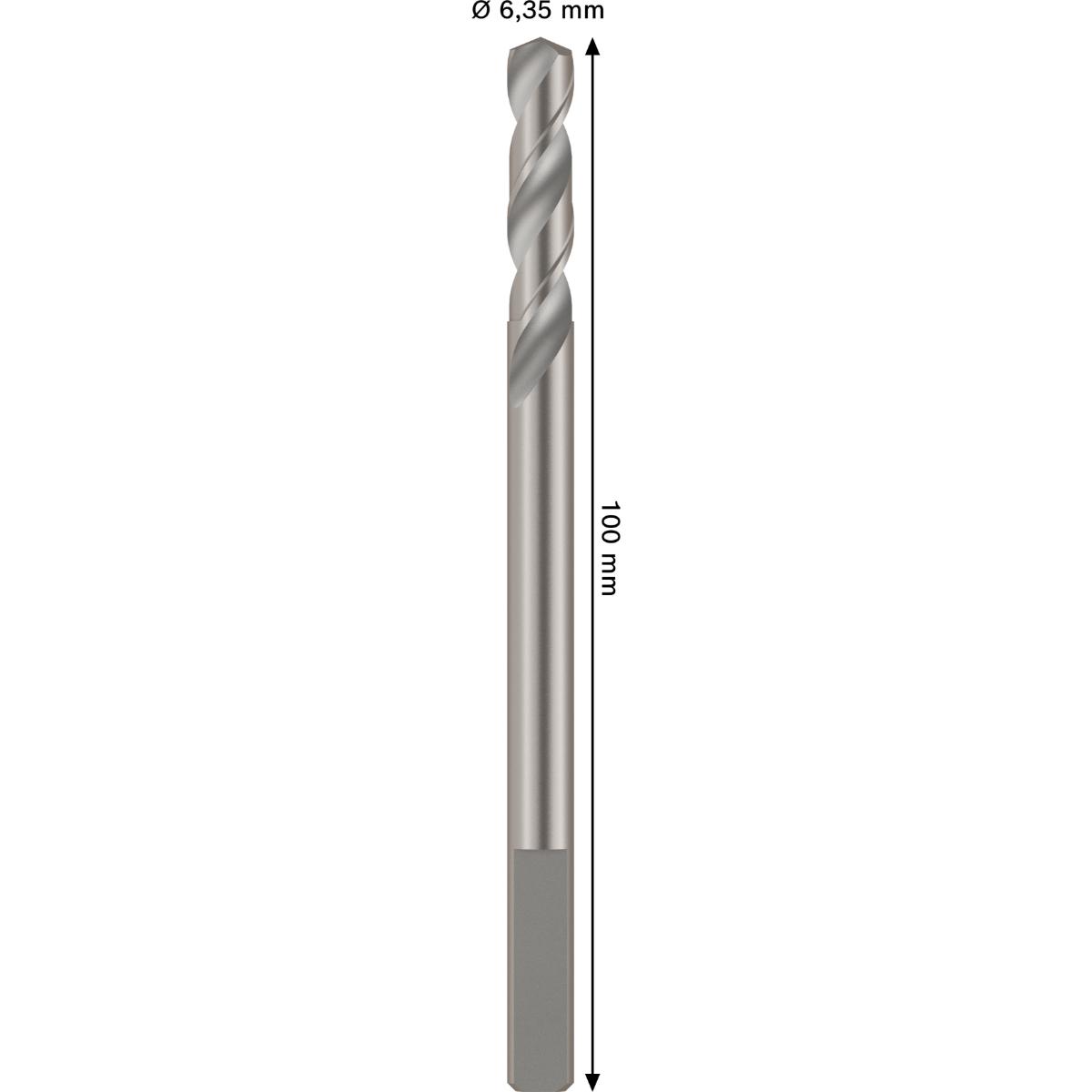 Bosch PRO Vorbohrer für PRO Construction Material Gewinde-Lochsäge, HSS-G,6,35x60x100mm