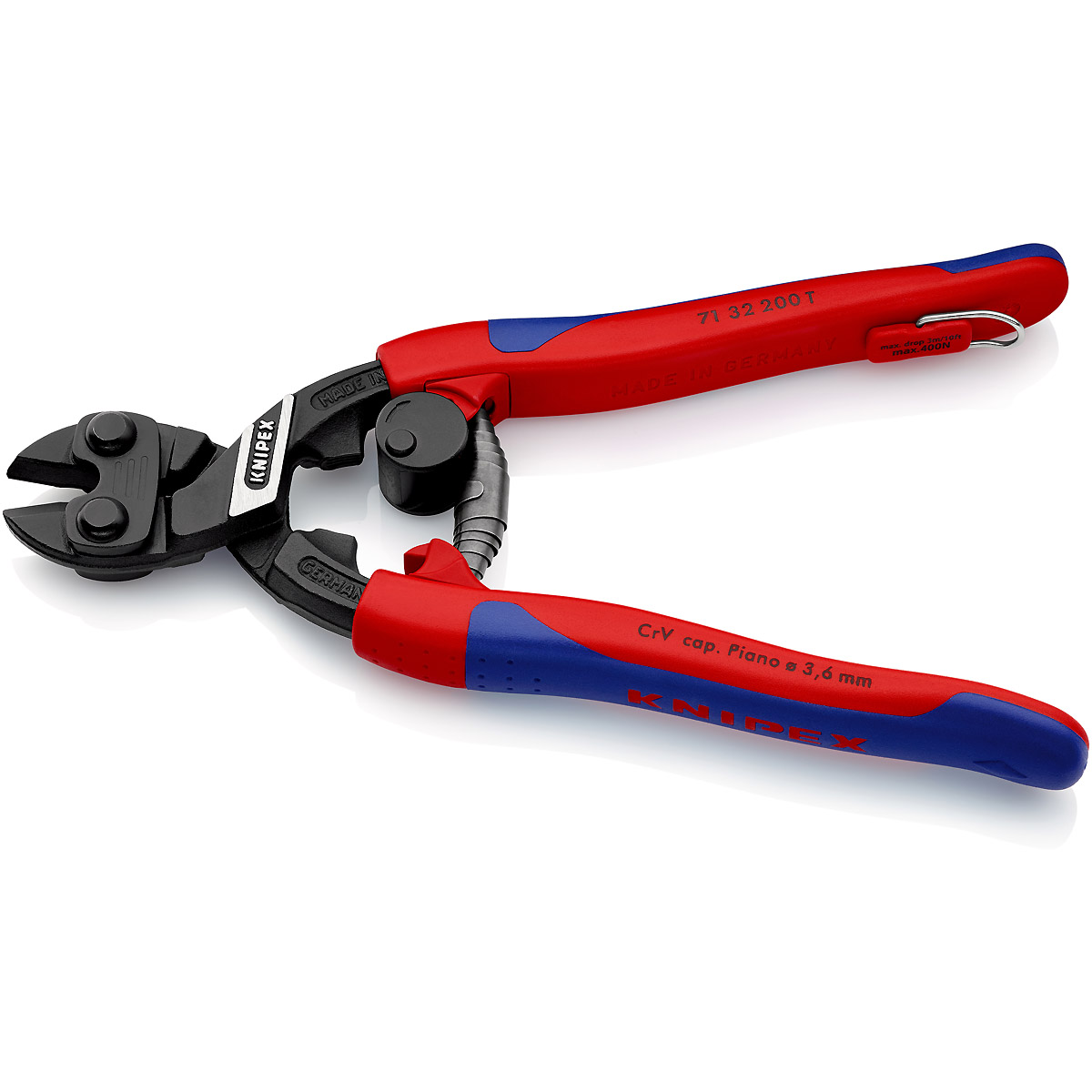 KNIPEX CoBolt mit Befestigungsöse mit Öffnungsfeder und Aussparrung